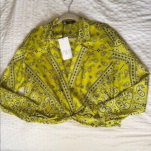 Bandana print crop top blouse ✨
